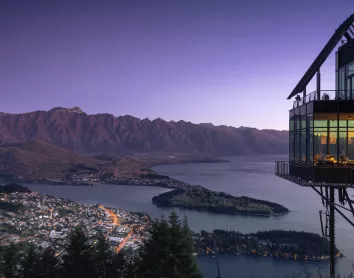 Queenstown vue de haut Sunset